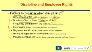 Lecture#4 Disciplinary Issues