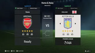 Premier League Arsenal vs Aston Villa