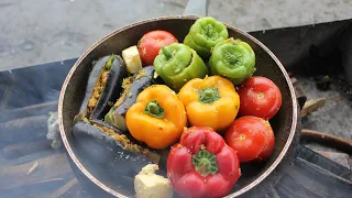 Making wonderful stuffed peppers