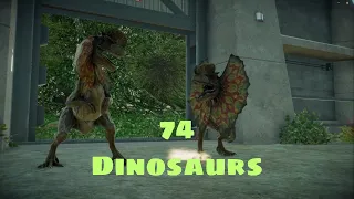 Herbivorous dinosaurs and carnivorous dinosaurs in Jurassic World Evolution 2