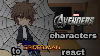 avengers characters react to spiderman//part 2//marvel