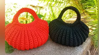 크로셰 골지 가방 튜토리얼 - bolsa de crochet