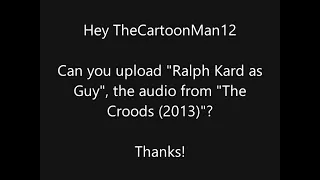 A newest message  TheCartoonMan12