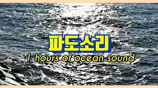 [ ASMR ] 1hrs 파도소리 🌊 / 잠오는소리 / 5분후화면꺼짐 /  Sleep /  ocean sounds