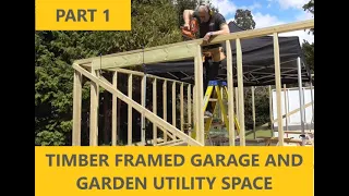 Timber frame garage and garden utility space. PART 1 (making timber stud walls)