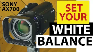 Sony FDR AX700 How to Set Your White Balance Tutorial