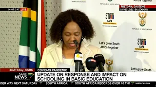 Minister Motshekga briefs media on basic education sector's response to COVID-19