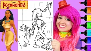 Coloring Pocahontas Disney Princess Crayola Coloring Page Prismacolor Markers | KiMMi THE CLOWN
