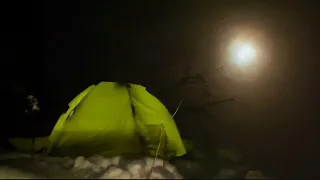 Два дня в зимнем лесу. Ночёвка в палатке с печкой.