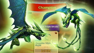 Champion Triple Stryke - Unique Arena Brawler Dragon Max Level 175 | Dragons: Rise of Berk