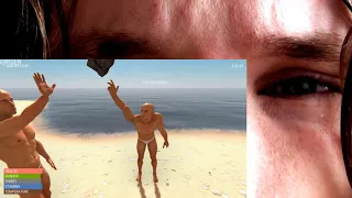 Hand Simulator Survival Funny Moments - Hardcore Island Survival! CRAZY REACTION!!!