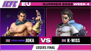 Joka (Feng) vs. K-Wiss (Hwoarang) Losers Final - ICFC EU Tekken 7 Summer 2022 Week 4