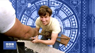 1980: PETER DUNCAN cleaning Big Ben is NERVE-WRACKING | Blue Peter | Classic BBC clips | BBC Archive