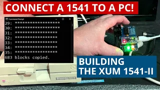 Building and testing a XUM1541-II adapter for connecting a Commodore 1541 floppy drive to a PC