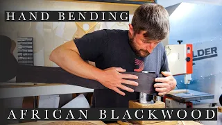 Bending Acoustic Guitar Sides by Hand - African Blackwood