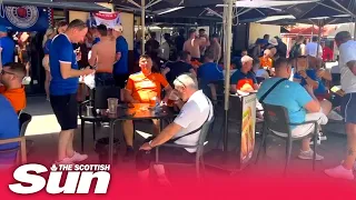 Rangers fans fill Seville bars and enjoy the sun on day before Europa League Final