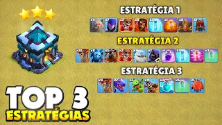 AS 3 MELHORES ESTRATÉGIAS DE ATAQUE GUERRA CV13 PARA 2023 NO CLASH OF CLANS!