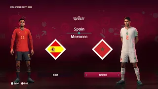 FIFA 23 - Spain Vs Morocco - FIFA World Cup 2022 Round of 16 Match | PS5™ Gameplay [4K 60FPS]