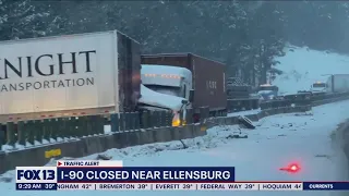 I-90 expected to remain closed over Snoqualmie Pass until this afternoon after multiple crashes | FO