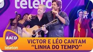 TELETON 2014 - Victor e Léo cantam "Linha do Tempo" no palco do Teleton.