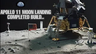 APOLLO 11 MOON LANDING VINTAGE MODEL KIT COMPLETED BUILD.