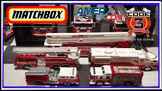 Comparing 1/64 fire truck - Matchbox, Amercom and Code 3 - TKR007's Review