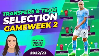 FPL GAMEWEEK 2 TEAM SELECTION | TOP 5 TRANSFER TARGETS