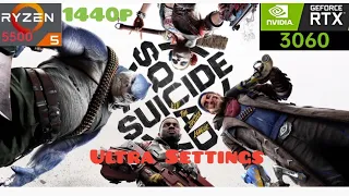 Ryzen 5500 & GeForce Rtx 3060 Benchmark Suicide Squad Kill The Justice League Ultra & low Settings.