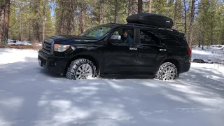 Toyota Sequoia in deep snow with BFGoodrich KO/2