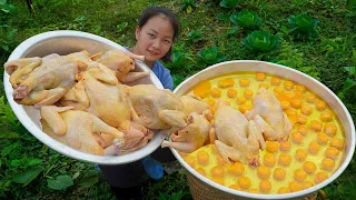 CHICKEN OMELETTE | Huge Eggs With Chicken Meat | Traditional cooking | Meals for children