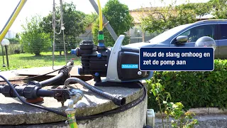 Test voor aanzuigprobleem waterpomp