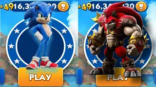 Sonic Dash VS Giant Dash _ Movie Sonic vs All Bosses Zazz Eggman