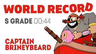 Cuphead - WORLD RECORD POST PATCH - (00:44) - Expert/No Damage/S Grade - Captain Brineybeard