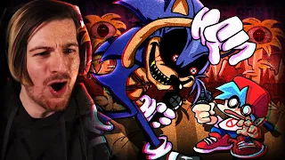 SO I FACED DOWN WITH SONIC.EXE IN FNF & HE IS CRAZY. | Friday Night Funkin'