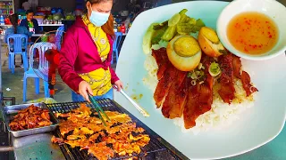 Cambodian Most Favorite Breakfast - Grilled Pork With Rice