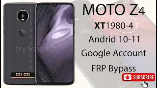 Moto Z4 XT1980 Google Account FRP Bypass Android 10 Without PC