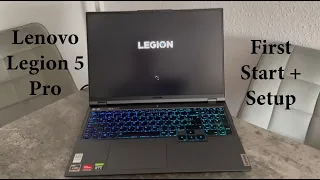 Lenovo Legion 5 Pro First Start / Setup (Ryzen 7 5800H, 32GB RAM, RTX 3070, 1TB NVME SSD) 4K