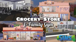 2 Builds 1 Lot | Mini Grocery Store🛒 | Family Gym🏋️‍♀️ | No Cc Or Mods | Build Tour | The Sims 4