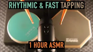 ASMR 1 Hour Fast & Rhythmic Tapping On Drum Pads (No Talking)