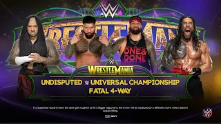 Roman vs Jey vs Jimmy vs Solo. Undisputed WWE Universal Championship Fatal 4-Way (w/ Entrances)