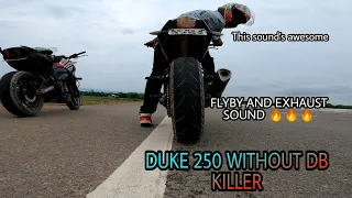 Duke 250 exhaust sound without DB killer and flyby