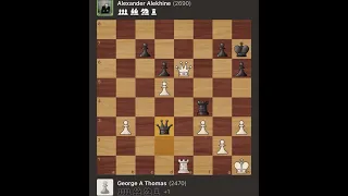 George A Thomas vs Alexander Alekhine • Hastings - England, 1922