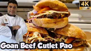 Goan Beef cutlet pao|Goan Beef Cutlet |Goan Street Food