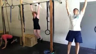 CrossFit Gravity Jess 10 pull ups 10 KBS 55