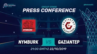 ERA Nymburk v Gaziantep - Press Conference - Basketball Champions League 2019-20