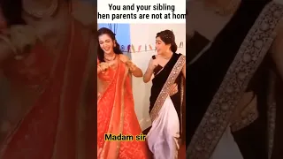 You & your sibling when parentsare not at home 🏠 Yukti Kapoor &Gulki Joshi dancing together #shorts