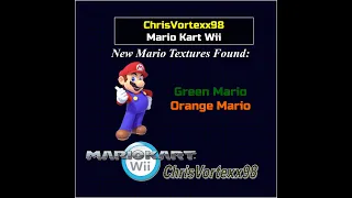 ChrisVortexx98 Mario Kart Wii: New Mario Textures Found- Green Mario and Orange Mario