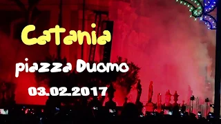 Catania festa di S. Agata 2017 fuochi della sera del 3 febbraio