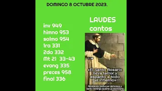 Laudes con cantos para el domingo 8 de octubre del 2023.