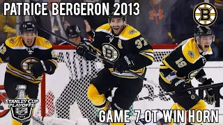 Patrice Bergeron 2013 Game 7 OT Win Horn